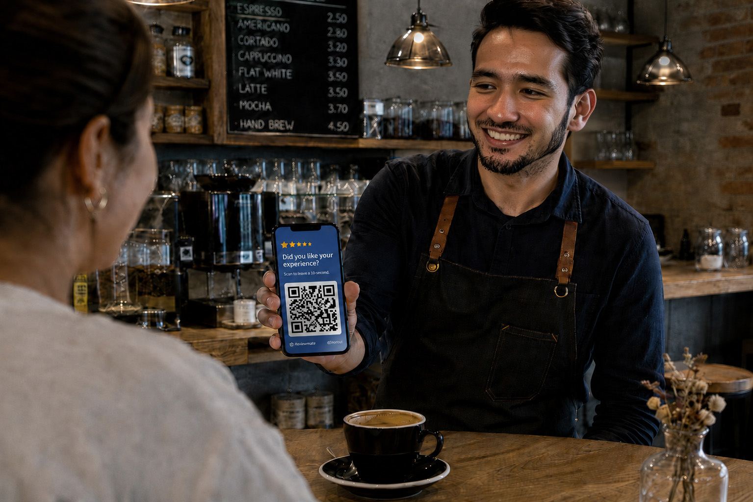 Reviewance QR display
