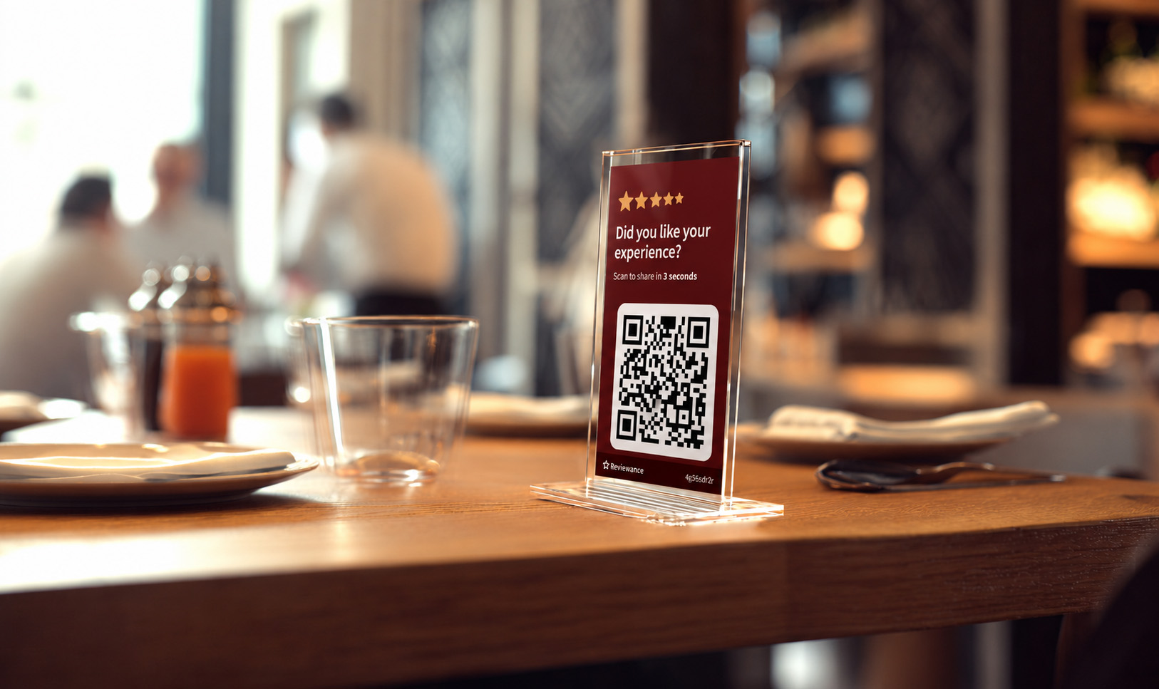 Reviewance QR display