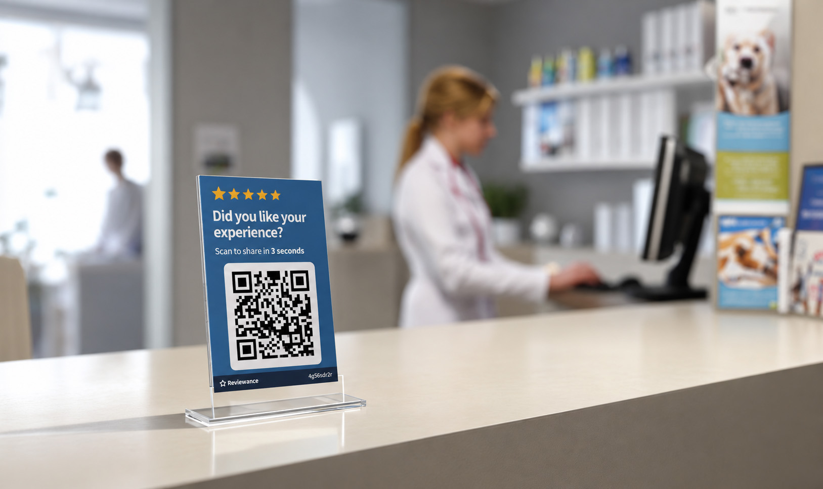 Reviewance QR display