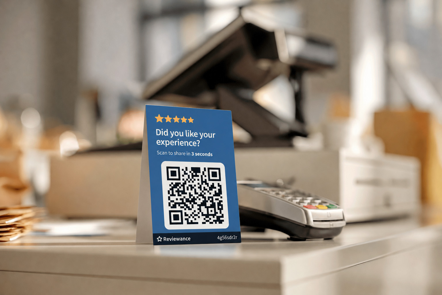 Reviewance QR display